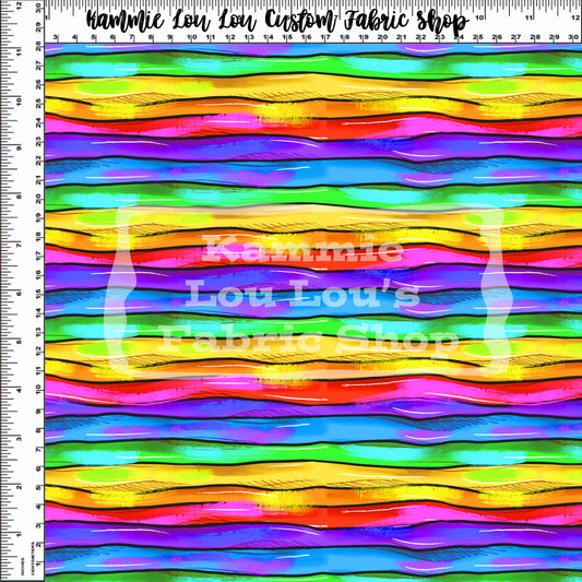 R121 Merry & Bright Ponies - Rainbow Stripes