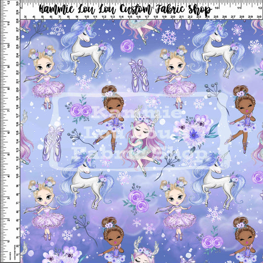 R122 - Snowy Ballerinas - Main Dancer Toss - Ombre Blue