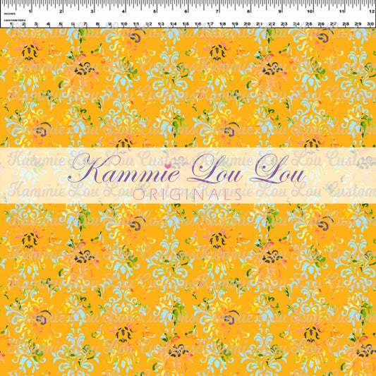 R124 Wildflowers - Sunshine Damask