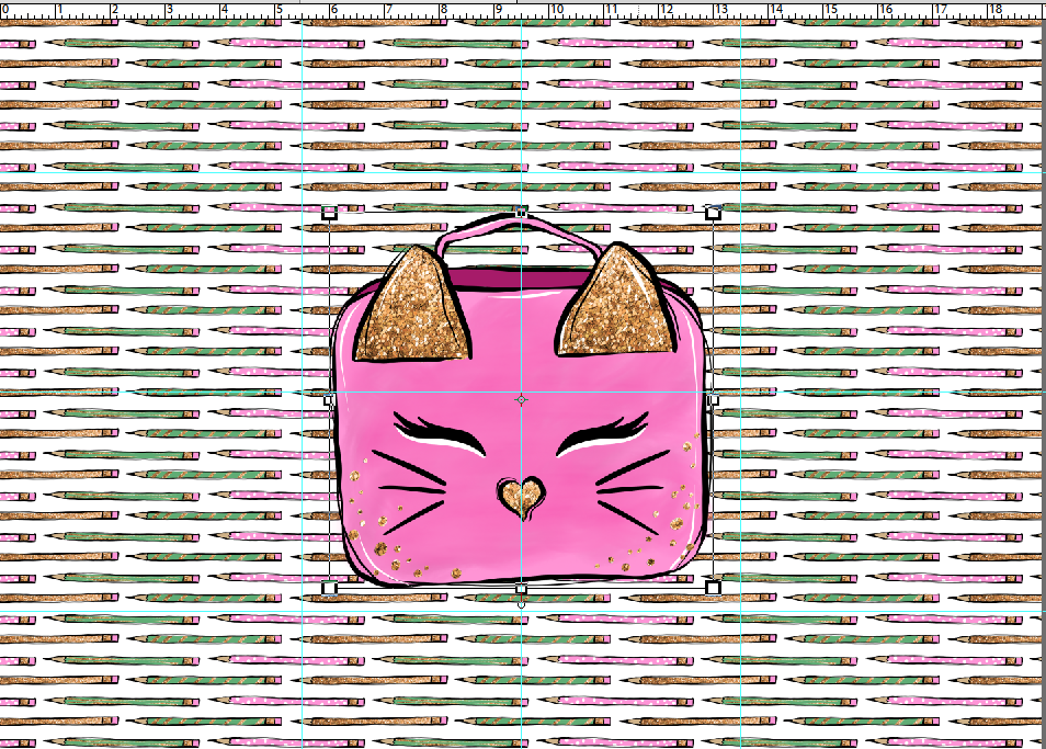 School Days - Blackboard Collection - Kitty Luncbox - PANEL
