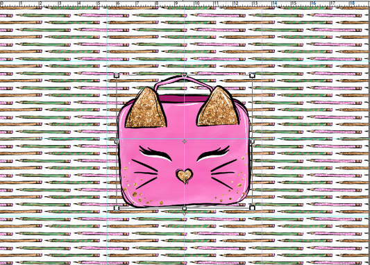 School Days - Blackboard Collection - Kitty Luncbox - PANEL