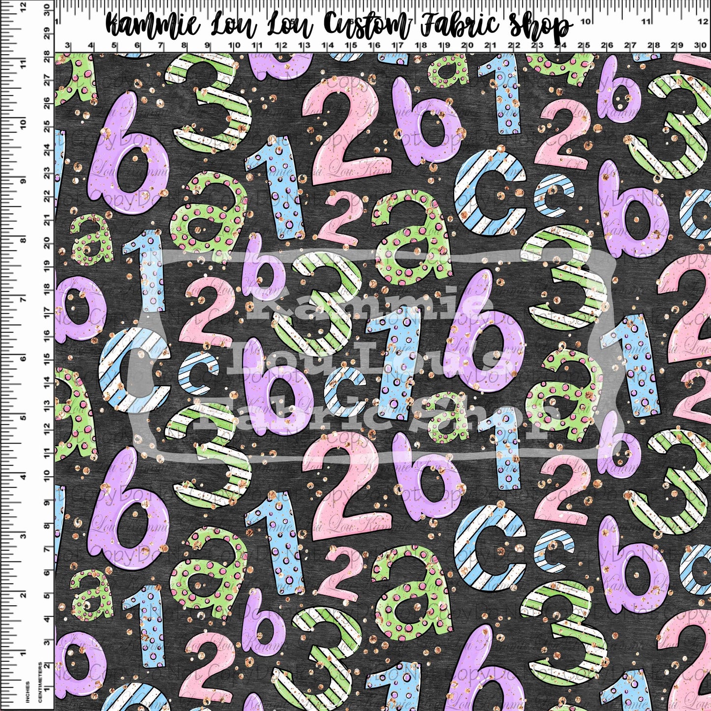 School Days - Blackboard Collection - Number Letter Toss - Grey