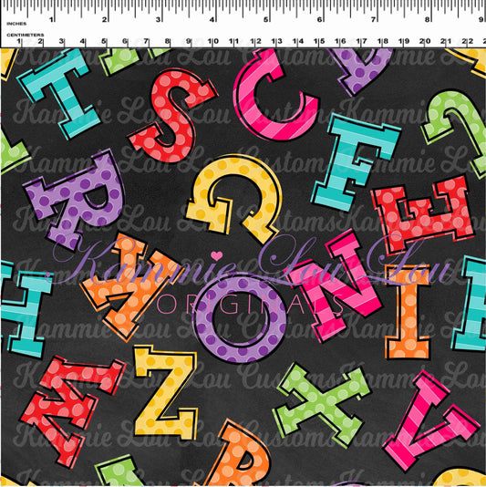 School Days - Blackboard Collection - Letter Toss Black
