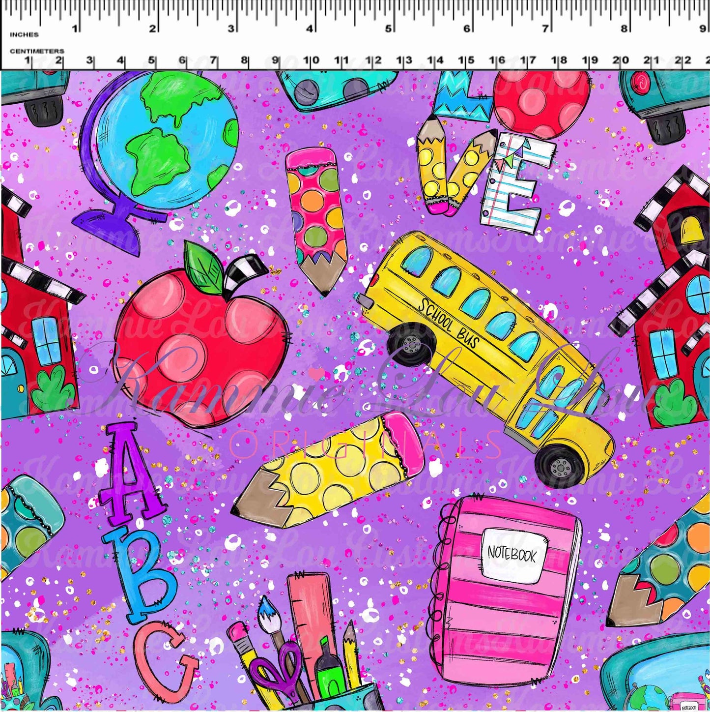 School Days - Blackboard Collection - Main Toss Purple