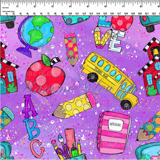 School Days - Blackboard Collection - Main Toss Purple
