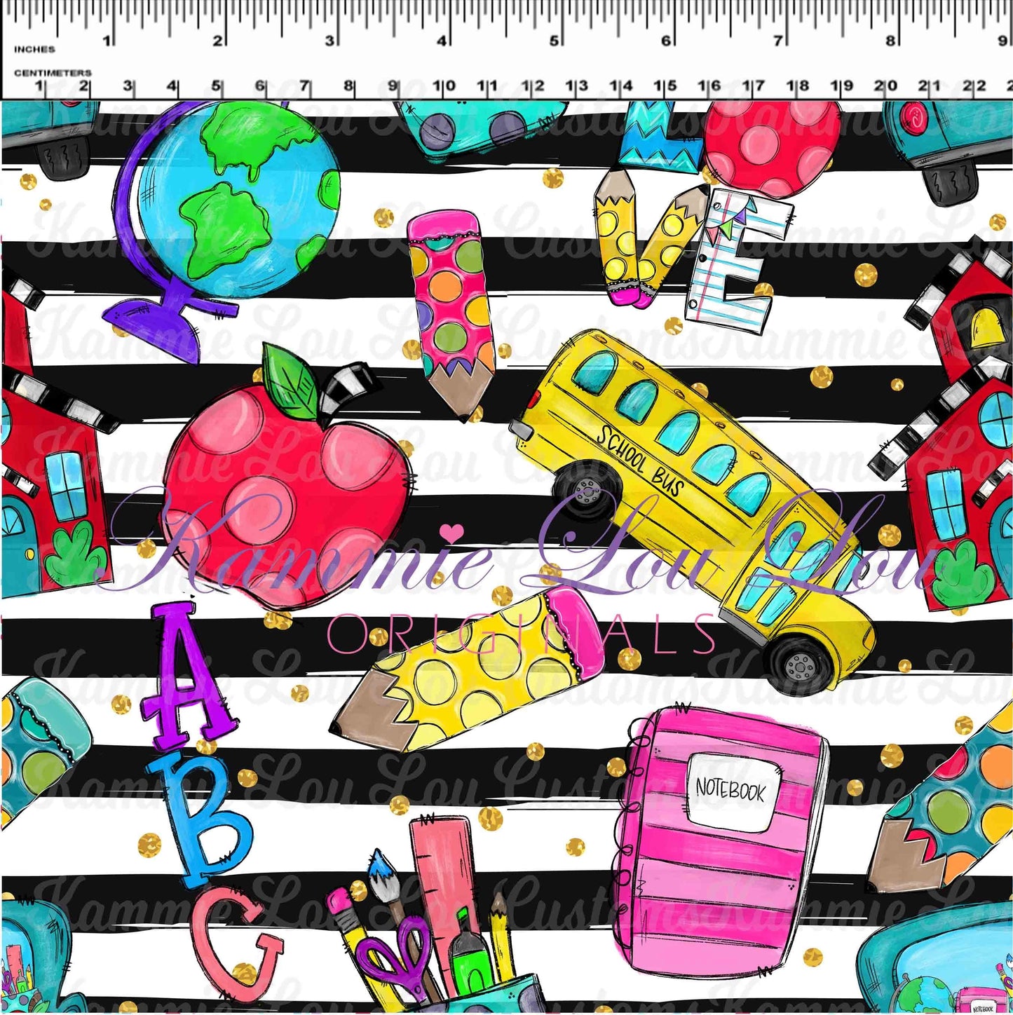 School Days - Blackboard Collection - Main Toss Stripes