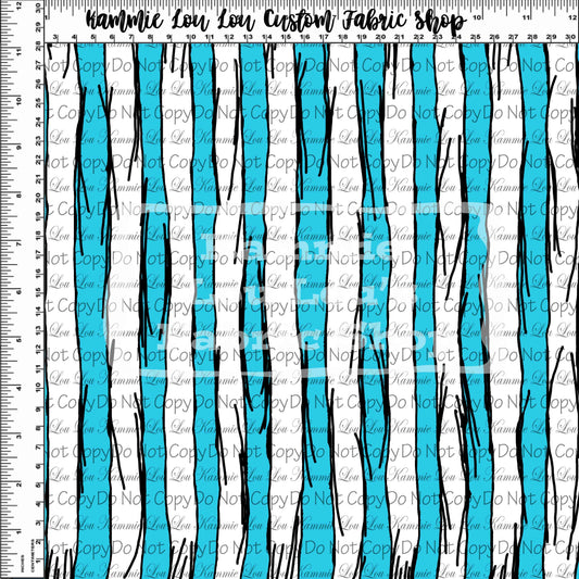 R124 Crazy Cat - Stripes Aqua