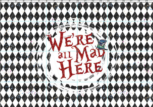 R107 Wonderland Tea Party - Panel 1 - We're all Mad - adult