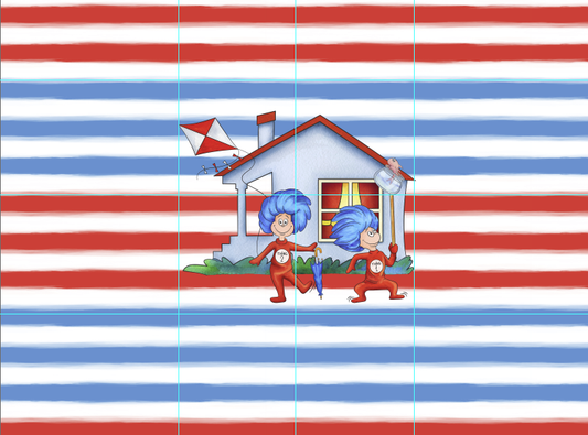 One Rainy Day - House Stripes - Panel - CHILD